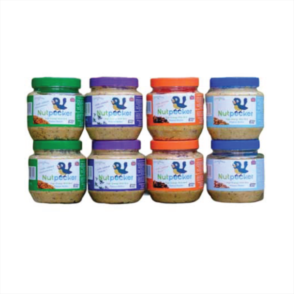 8 x 330g Jars Mixed NutPecker Peanut Butter Bird Food